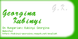 georgina kubinyi business card